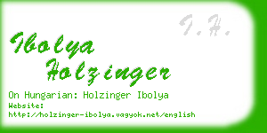 ibolya holzinger business card